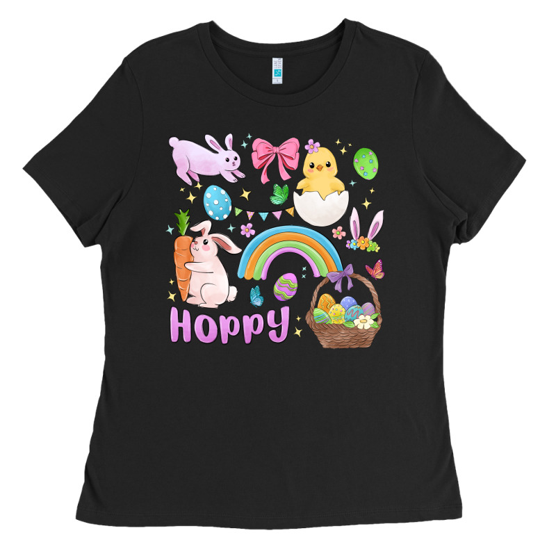 Easter Hoppy Bunny Ladies Tee by MaliasSmallBusiness | Teevron
