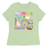 Matcha easter hoppy bunny Ladies Tee - MaliasSmallBusiness