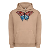 Pigment Burro Patriotic American Butterfly Urban Hoodie - LillyAllenDesigns