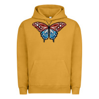 Pigment Peanut Butter Patriotic American Butterfly Urban Hoodie - LillyAllenDesigns