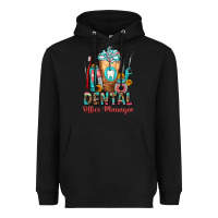Black dental office manager cold drink frappe Heavyweight Hoodie - FaDigitalArtStudio