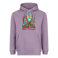Lavender dental office manager cold drink frappe Heavyweight Hoodie - FaDigitalArtStudio