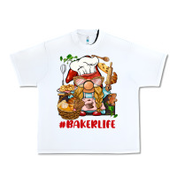 White baker life gnome Urban Heavy Tee - BarkalooDesign