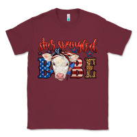 Burgundy Western Star Spangled Baby Cow Classic Tee - LillyAllenDesigns