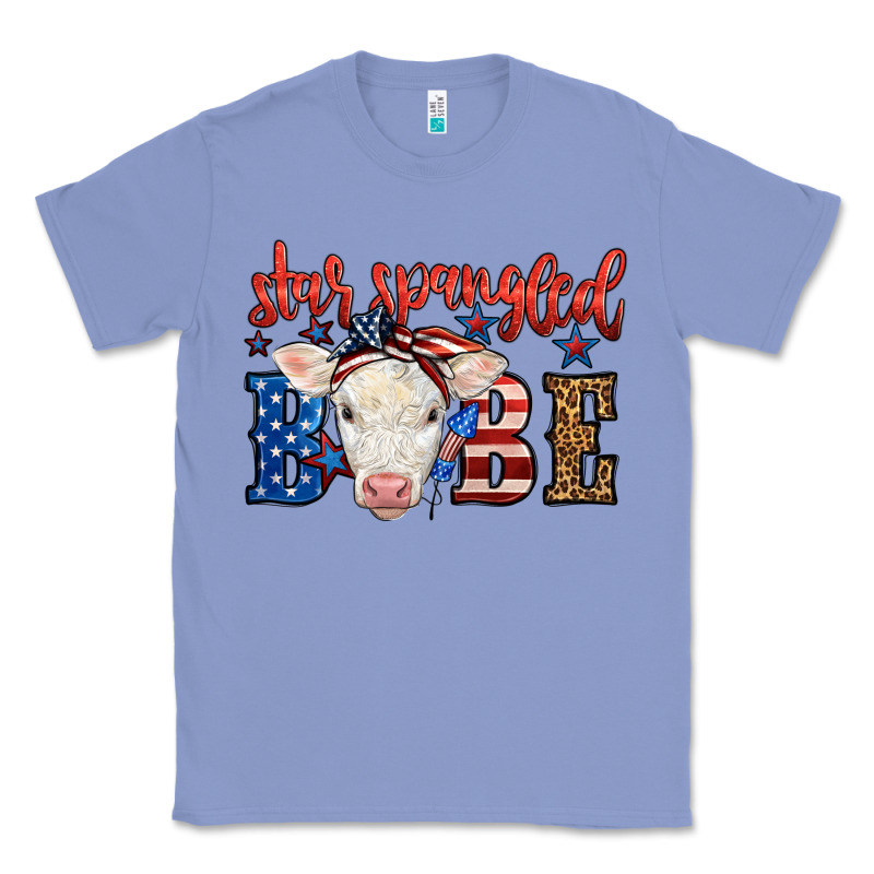 Western Star Spangled Baby Cow Classic Tee by LillyAllenDesigns | Teevron