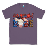 Lavender Western Star Spangled Baby Cow Classic Tee - LillyAllenDesigns