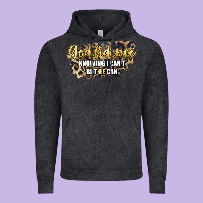 God Fidence Knowing I Can't But He Can Vintage Hoodie Designed By Artiststas