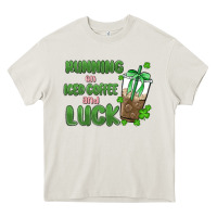 Cream iced coffee and luck Heavy Core Tee - MaliasSmallBusiness