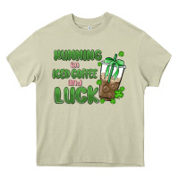 Mossy iced coffee and luck Heavy Core Tee - MaliasSmallBusiness