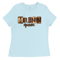 Baby Blue melanin queen Ladies Tee - MaliasSmallBusiness