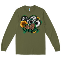 Army Green soccer hearts Long Sleeve Tee - Jasminsmagicworld