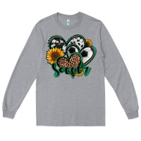 Heather Grey soccer hearts Long Sleeve Tee - Jasminsmagicworld