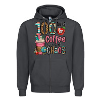 Smoke hundred days of coffee and chaos Zipper Hoodie - OliviaCreatesArt