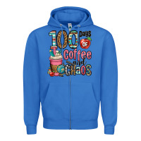 True Royal hundred days of coffee and chaos Zipper Hoodie - OliviaCreatesArt