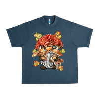 Midnight Navy mushroom gnome Urban Heavy Tee - BarkalooDesign