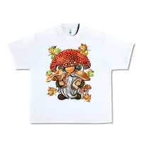 White mushroom gnome Urban Heavy Tee - BarkalooDesign