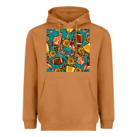 Meerkat american football winner cup and helmet seamless pattern Heavyweight Hoodie - BundleAndBundleShop