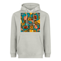 Moon Dust american football winner cup and helmet seamless pattern Heavyweight Hoodie - BundleAndBundleShop
