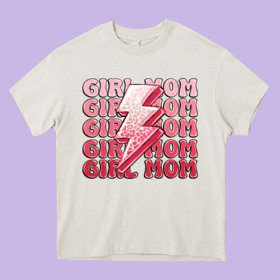 Girl Mom Heavy Core Tee Designed By Maliassmallbusiness
