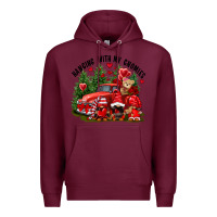 Burgundy Valentine's Day hanging with my gnomies Premium Hoodie - FaDigitalArtStudio