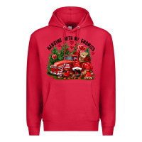 Cardinal Valentine's Day hanging with my gnomies Premium Hoodie - FaDigitalArtStudio