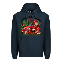 Navy Valentine's Day hanging with my gnomies Premium Hoodie - FaDigitalArtStudio