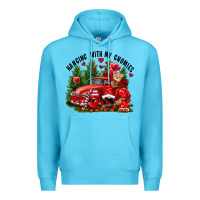 Ocean Blue Valentine's Day hanging with my gnomies Premium Hoodie - FaDigitalArtStudio