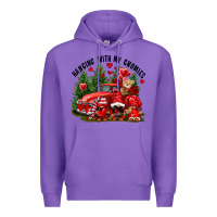Purple Valentine's Day hanging with my gnomies Premium Hoodie - FaDigitalArtStudio