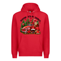 Red Valentine's Day hanging with my gnomies Premium Hoodie - FaDigitalArtStudio