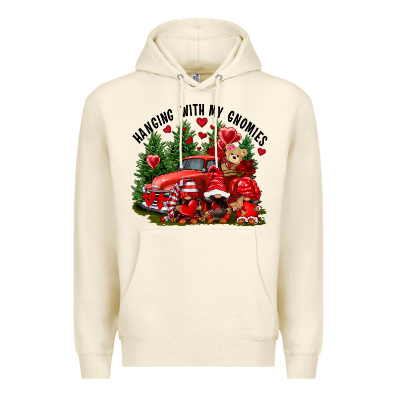 Valentine's Day Hanging With My Gnomies Premium Hoodie by FaDigitalArtStudio | Teevron