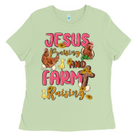 Matcha jesus praising and farm raising Ladies Tee - MaliasSmallBusiness