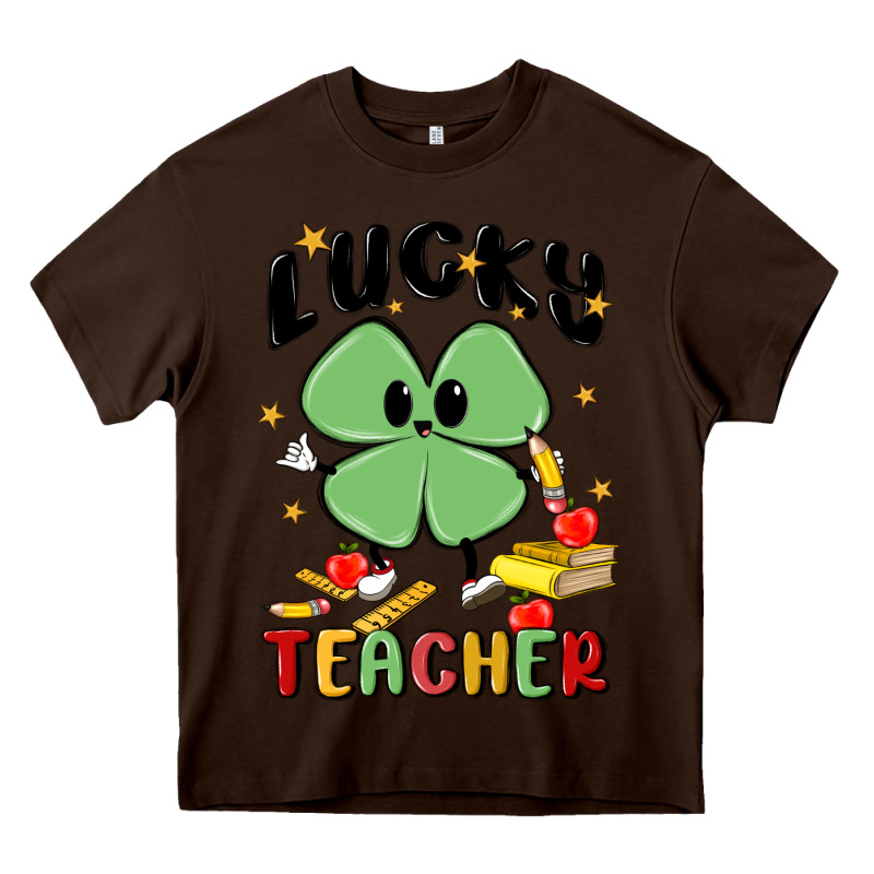 Lucky Teacher Heavy Core Tee by MaliasSmallBusiness | Teevron