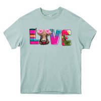 Love With Braunvieh Cow Heavy Core Tee | Teevron