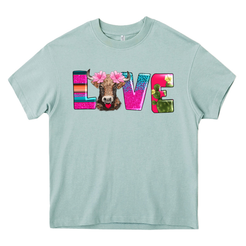 Love With Braunvieh Cow Heavy Core Tee by AdoDesignShop | Teevron