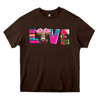 Chocolate Brown love with braunvieh cow Heavy Core Tee - AdoDesignShop