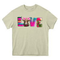 Mossy love with braunvieh cow Heavy Core Tee - AdoDesignShop