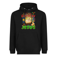 Black happy birthday jesus Heavyweight Hoodie - FaDigitalArtStudio