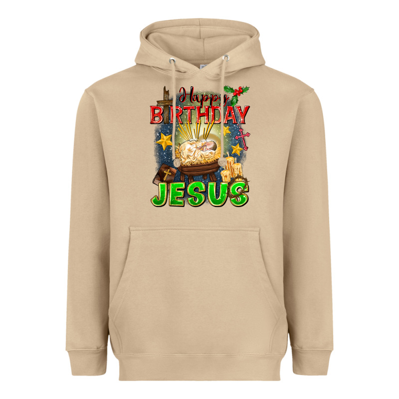 Happy Birthday Jesus Heavyweight Hoodie by FaDigitalArtStudio | Teevron