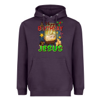 Plum happy birthday jesus Heavyweight Hoodie - FaDigitalArtStudio