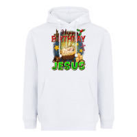 White happy birthday jesus Heavyweight Hoodie - FaDigitalArtStudio