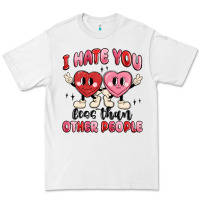 White i hate you less than other people Premium Tee - MaliasSmallBusiness