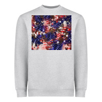 Heather Grey American flag sparkly  tumbler Heavyweight Sweatshirt - HowdyJamesFarm