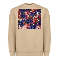 American Flag Sparkly  Tumbler Heavyweight Sweatshirt | Teevron