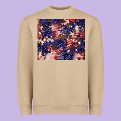 American Flag Sparkly  Tumbler Heavyweight Sweatshirt Designed By Howdyjamesfarm