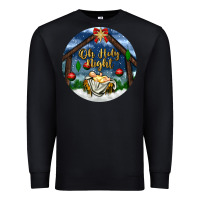 Black oh holy night Premium Sweatshirt - BundleAndBundleShop