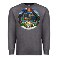 Charcoal Heather oh holy night Premium Sweatshirt - BundleAndBundleShop