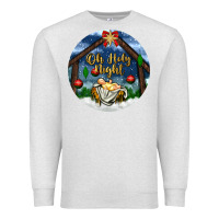 Oatmeal Heather oh holy night Premium Sweatshirt - BundleAndBundleShop