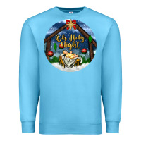 Ocean Blue oh holy night Premium Sweatshirt - BundleAndBundleShop