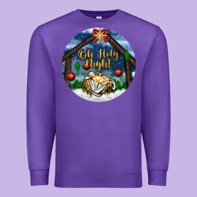 Oh Holy Night Premium Sweatshirt Designed By Bundleandbundleshop
