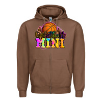 Chestnut basketball mini Zipper Hoodie - OliviaCreatesArt